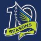 dallas wings 10 seasons logo 2025 80x80